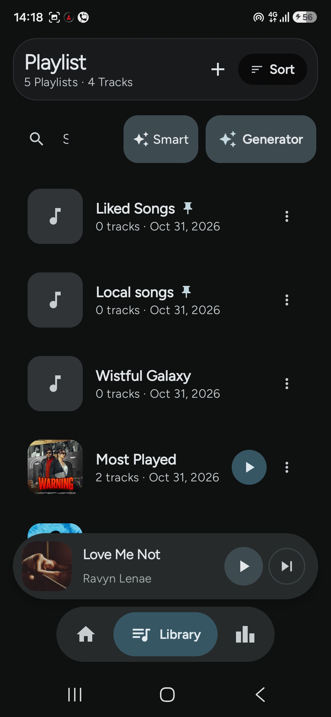 KatMusic playlist library